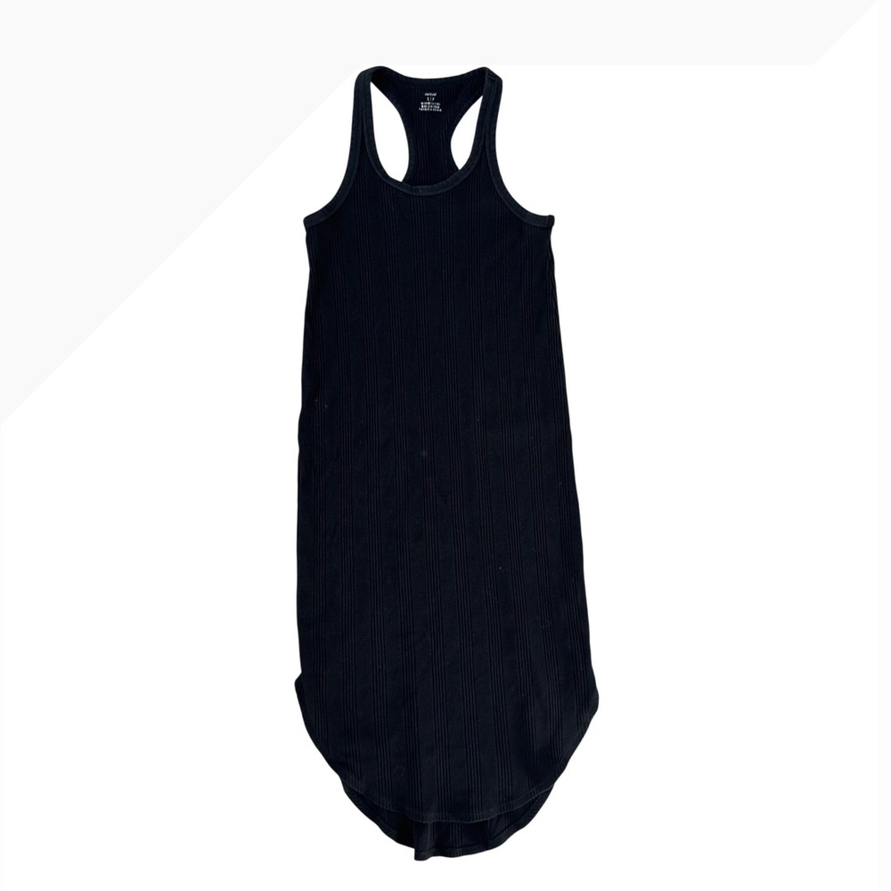 Aerie Black Ribbed Racerback Maxi Tank Dress Size Small